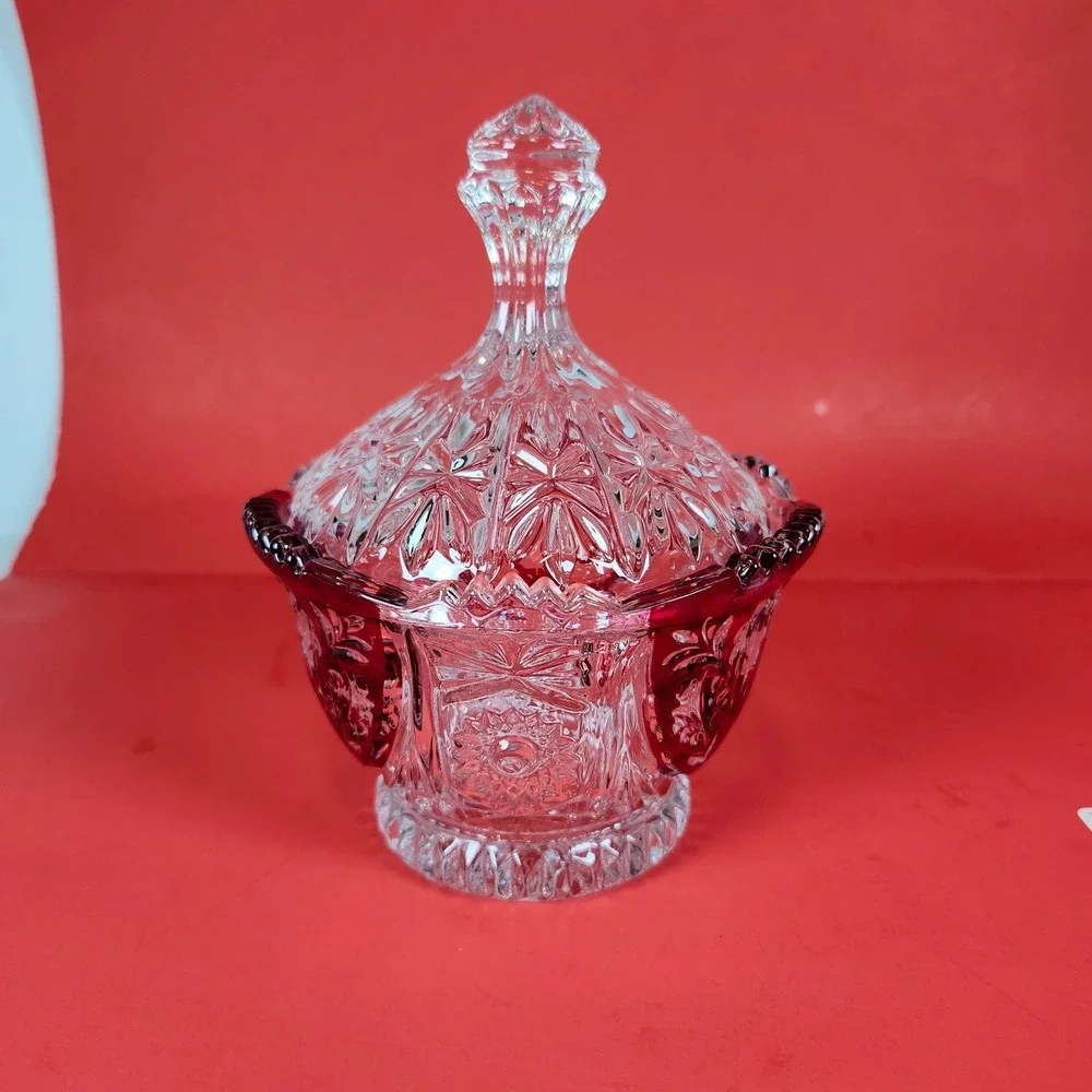 Vintage Anna Hütte Bleikristall lead crystal candy dish, made‎ in Germany.